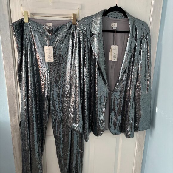 NWT A New Day Blue Sequin Suit - Picture 4 of 8